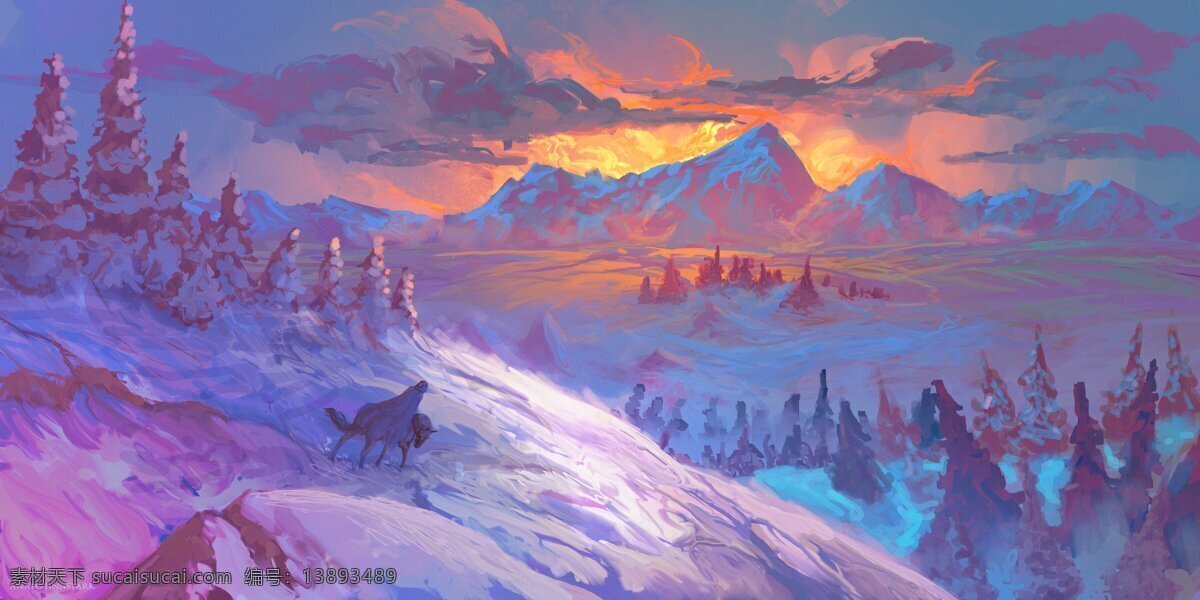彩色 动漫 风景 插画 背景 动漫动画 风景漫画