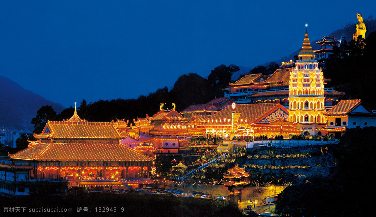 马来西亚 槟城 夜景 灯火煌辉 旅游摄影 国外旅游 摄影图库