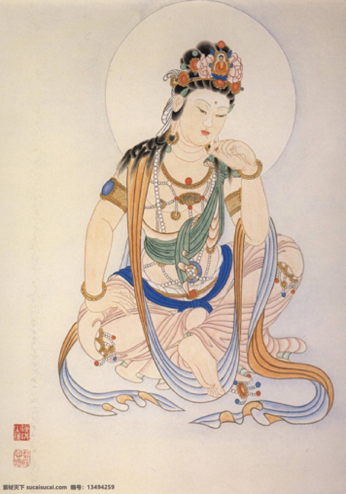 观音 三 十 二 相 菩萨 装饰 美术 工艺 祠堂人物 人物图库 职业人物