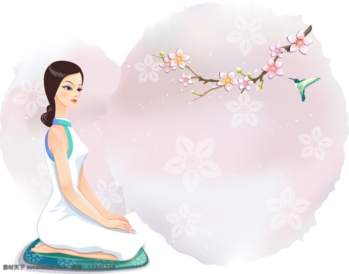 中国 古典式 矢量 美女 古典美女 古装美女 矢量美女 中国古典 古典 矢量图 矢量人物