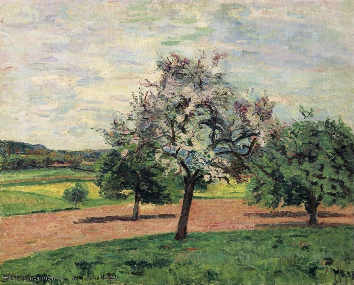 大师 画家 风景画 静物 油画 建筑 装饰画 iledefrance blooming trees apple guillaumin armand 人物 高清 西方 国外 现代 家居装饰素材