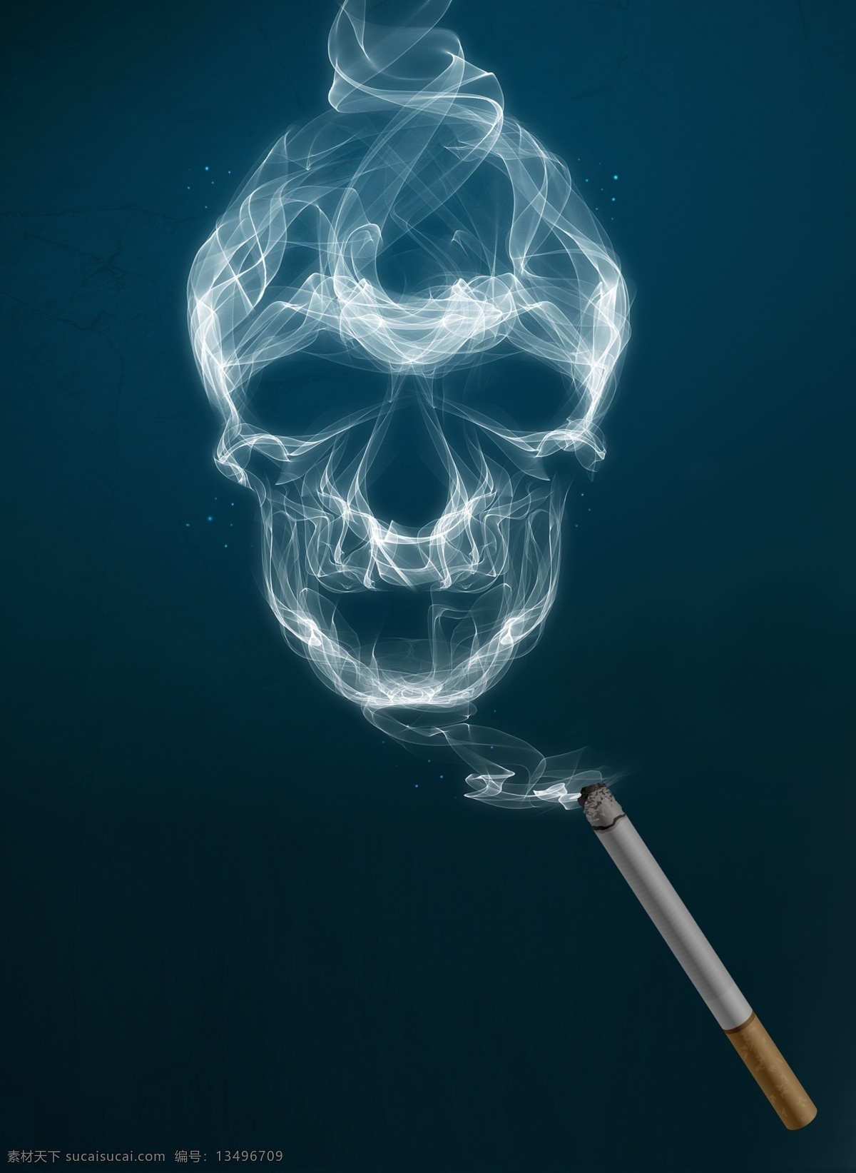 吸烟 有害 健康 插画 背景 用背景 吸烟有害健康 蓝色背景 广告背景 背景素材 背景展板 烟