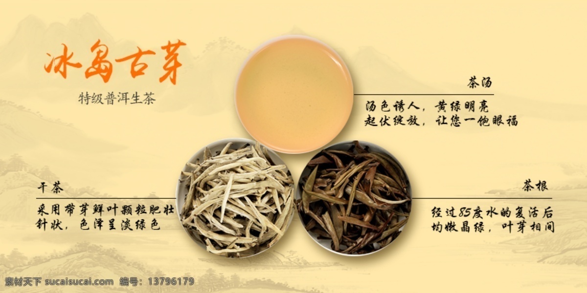 茶 类 banner 茶色 茶根 干茶 冰岛古芽 茗茶 品茶 冰岛 古 芽 绿茶 电商