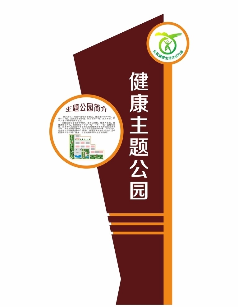 健康主题公园 健康标识 步道标识 健康公园 健康生活方式 健康步道 室外广告设计