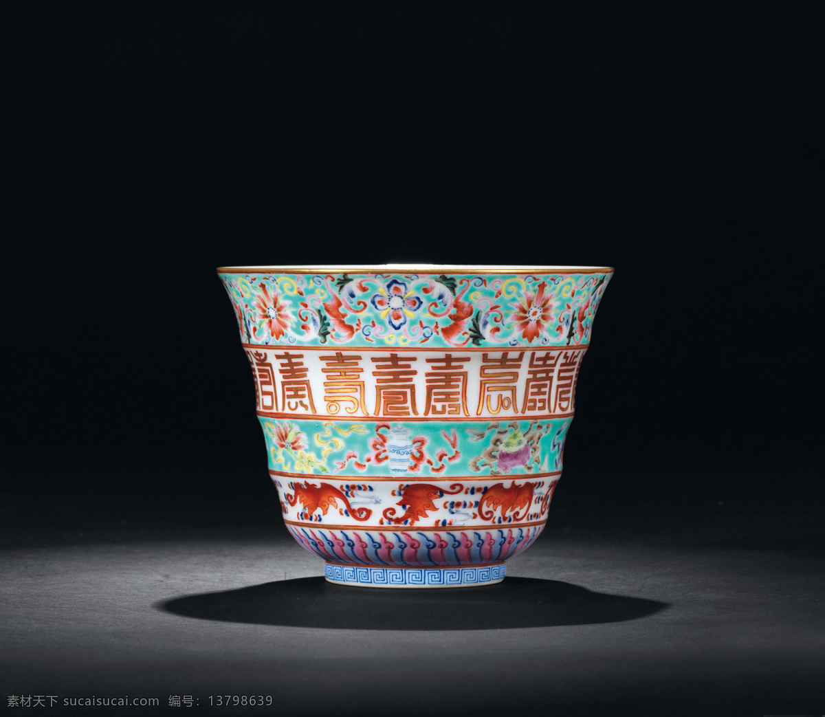 杯子 陶杯 瓷杯 茶杯 彩花杯 古玩 古董 器皿 文化艺术