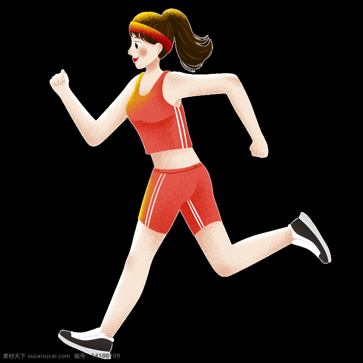 跑步女孩 跑步 女孩 健身 热身 运动