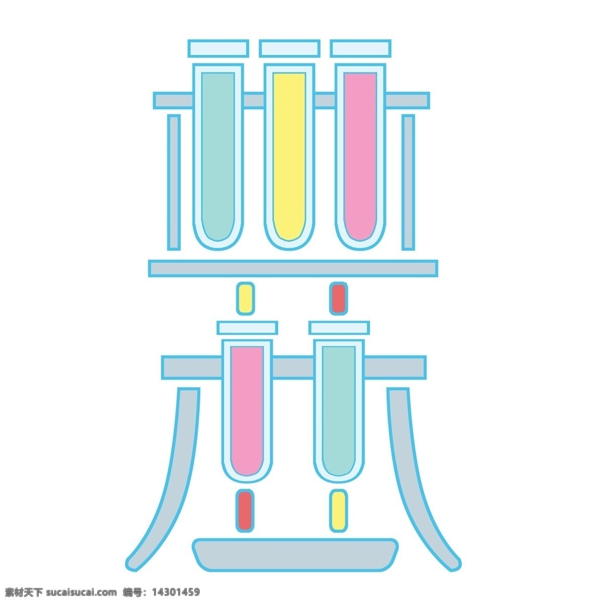化学 试管 图标 插画 蓝色的试管 卡通插画 图标插画 化学插画 化学图标 化学用品 化学的试管