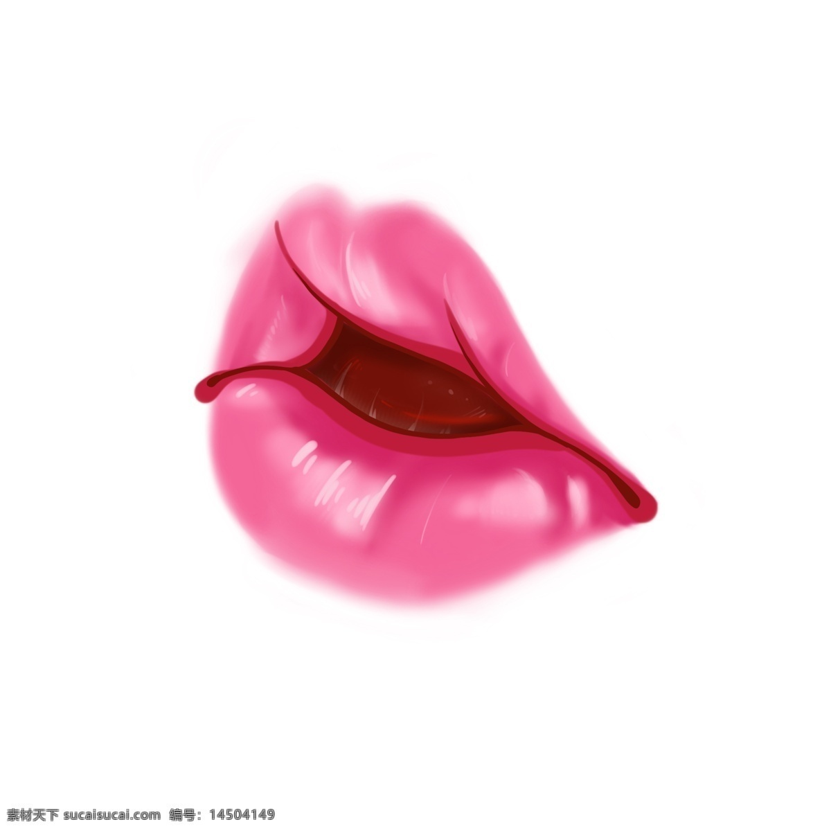 粉色 器官 嘴唇 插图 粉色的嘴唇 上妆效果 可爱的嘴唇 人体的器官 五官口 美妆 创意设计嘴唇