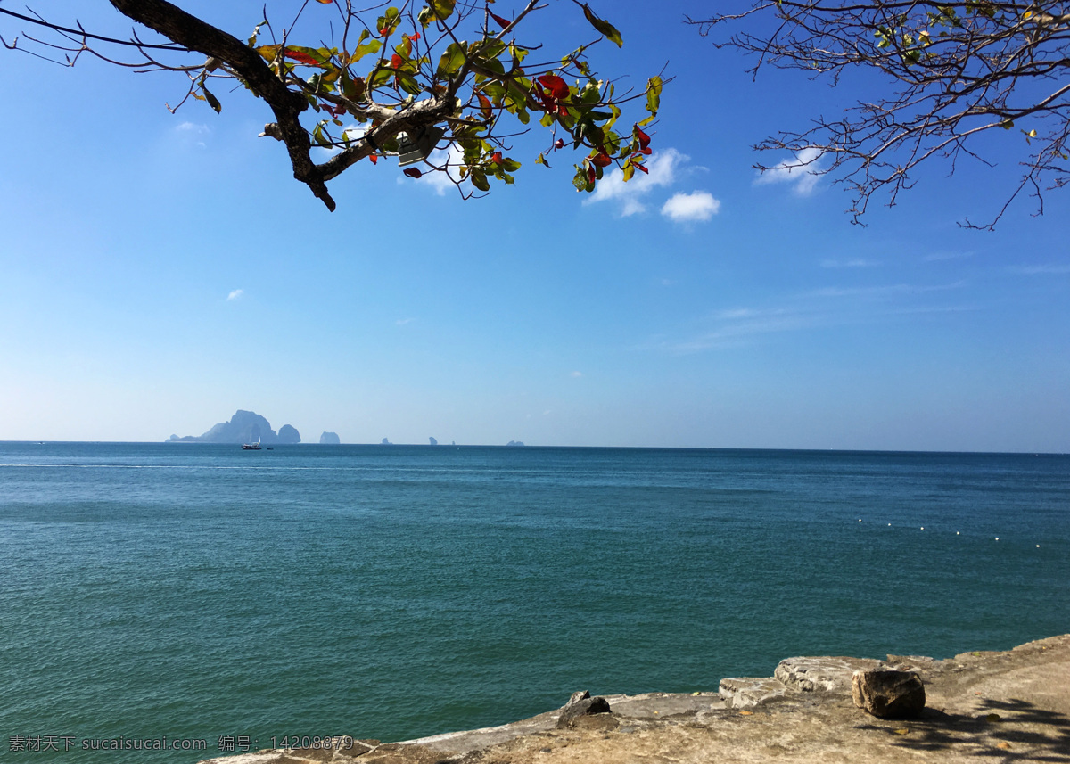 泰国 甲米 海边 风光 莱利海滩 海滩 海浪 旅游摄影 自然风景