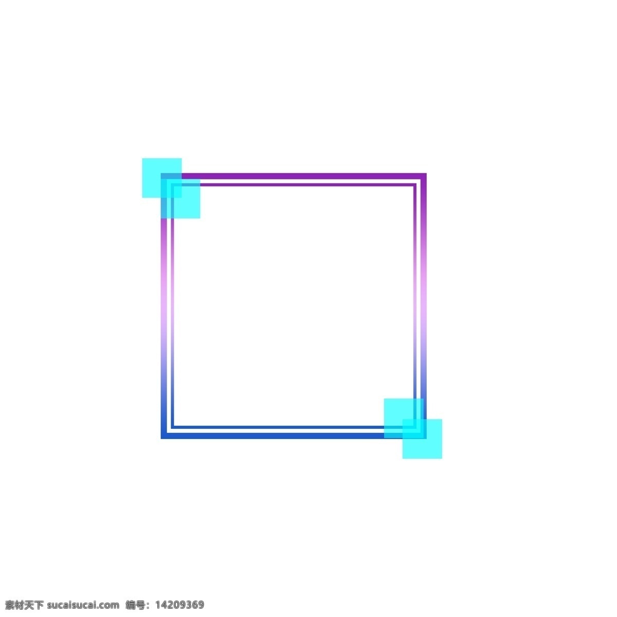 简约 未来 感 渐变 蓝紫色 科技 边框 未来感