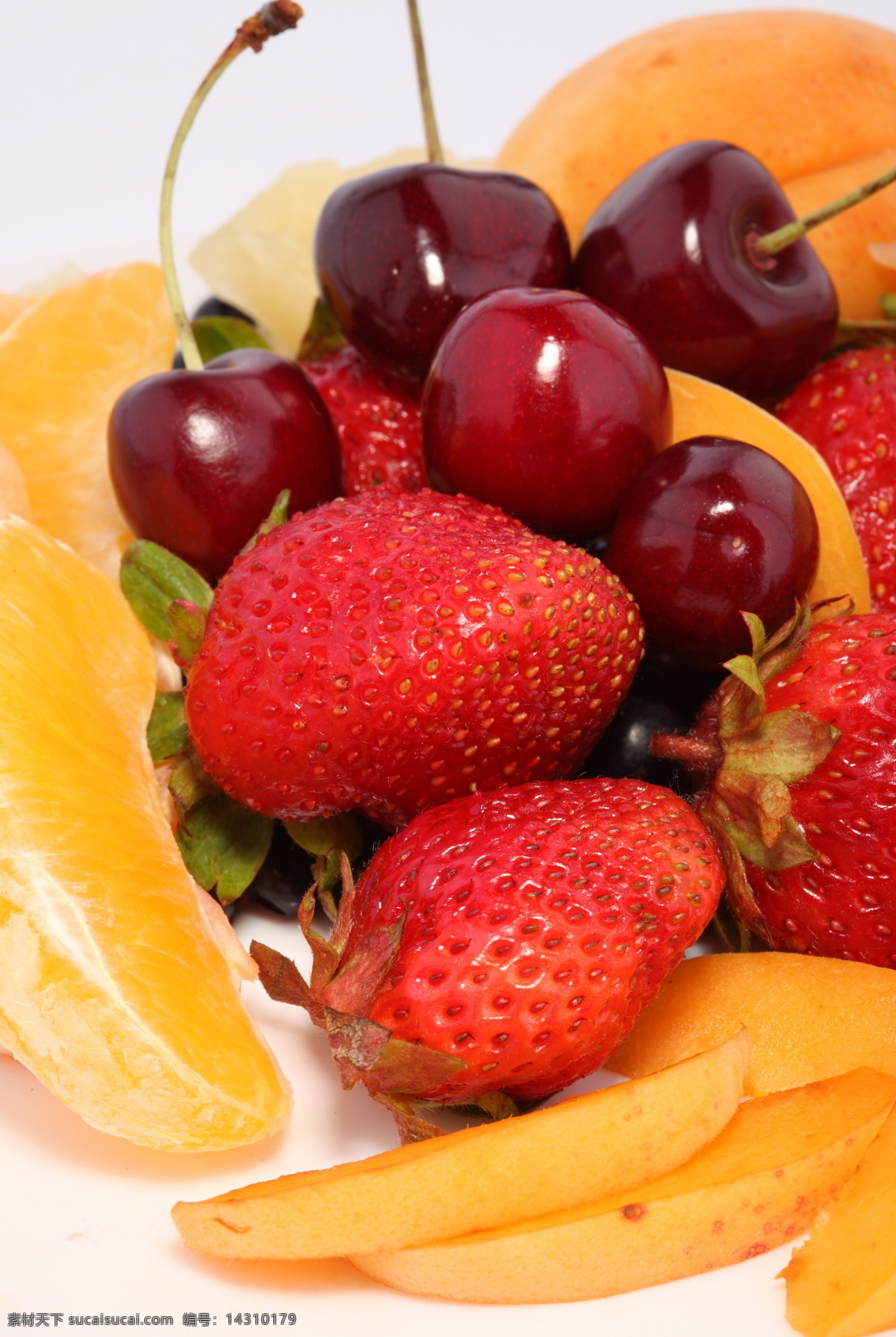 食物 水果 新鲜的水果 新鲜 可口 橘子 草莓 樱桃 水果蔬菜 餐饮美食 红色