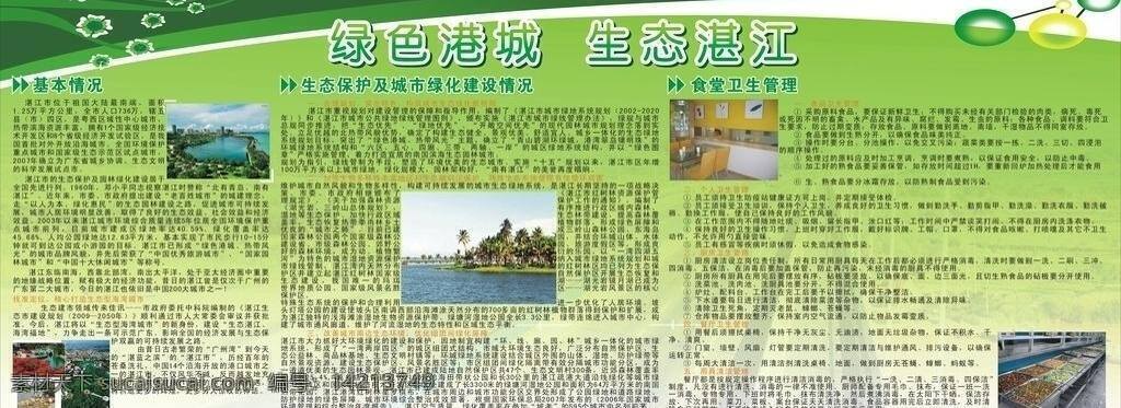 绿色 墙报 橱窗 展板 展板模板 绿色墙报 绿化湛江 矢量 家居装饰素材 展示设计