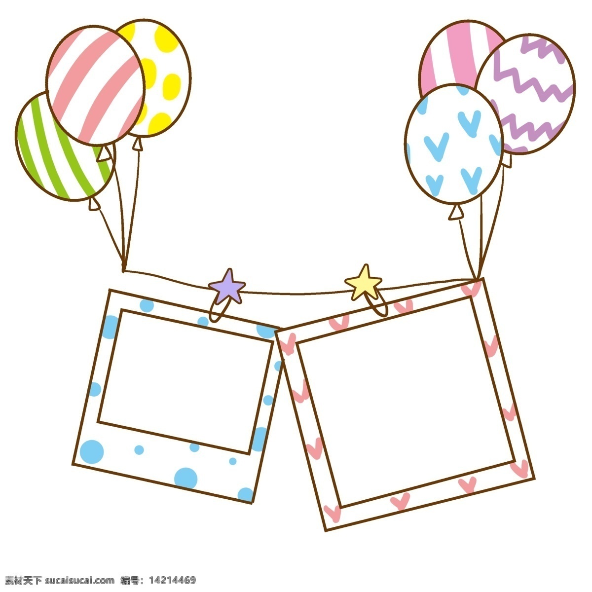 气球 相框 卡通 插画 气球的相框 框架 框子 框框 相框插画 卡通插画 简易相框 边框 正方形相框