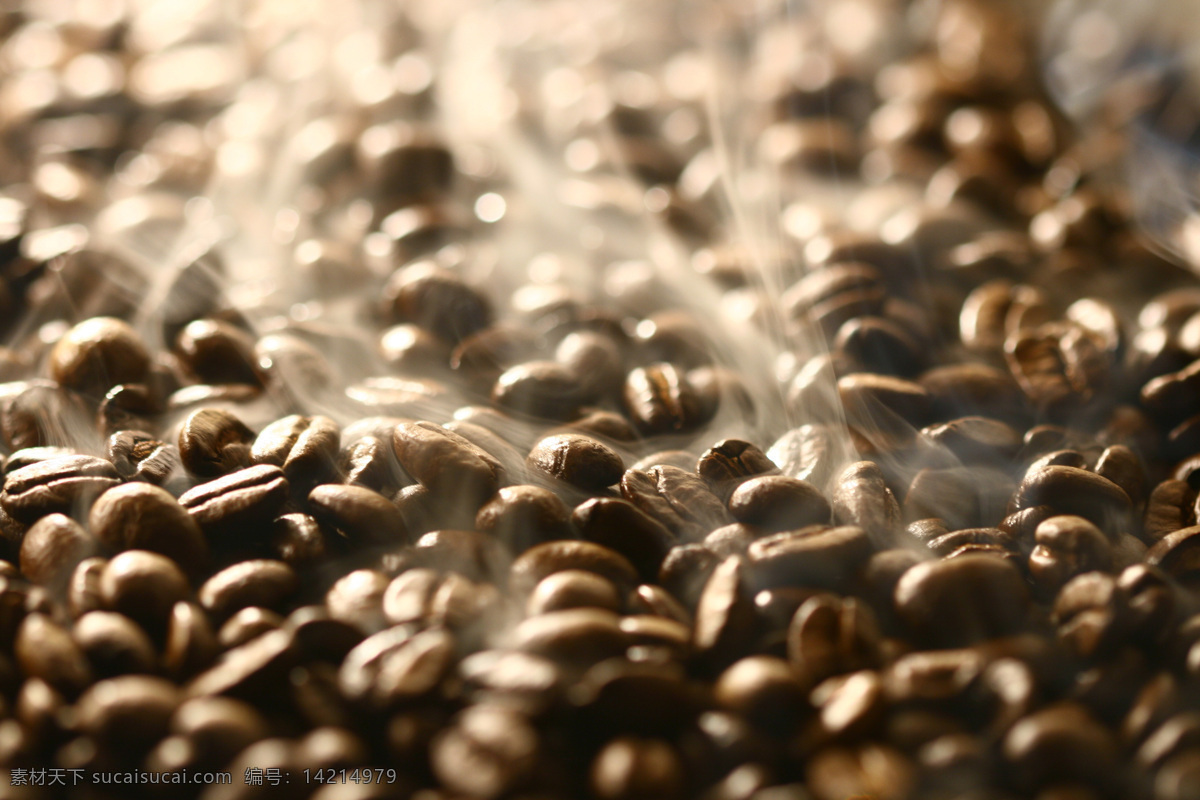 冒烟 咖啡豆 咖啡 食材原料 咖啡豆特写 食物原料 咖啡图片 餐饮美食