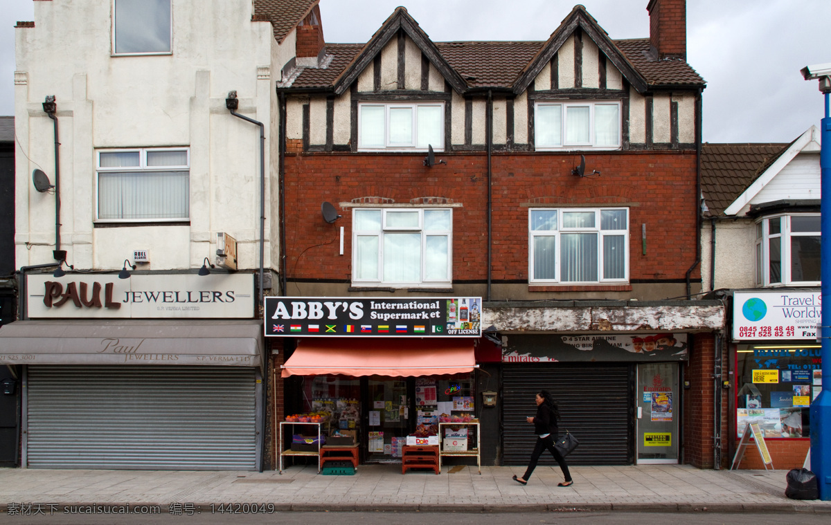 西布朗维奇 英国 欧洲 街道 马路 商店 场景 国外 国外旅游 旅游摄影