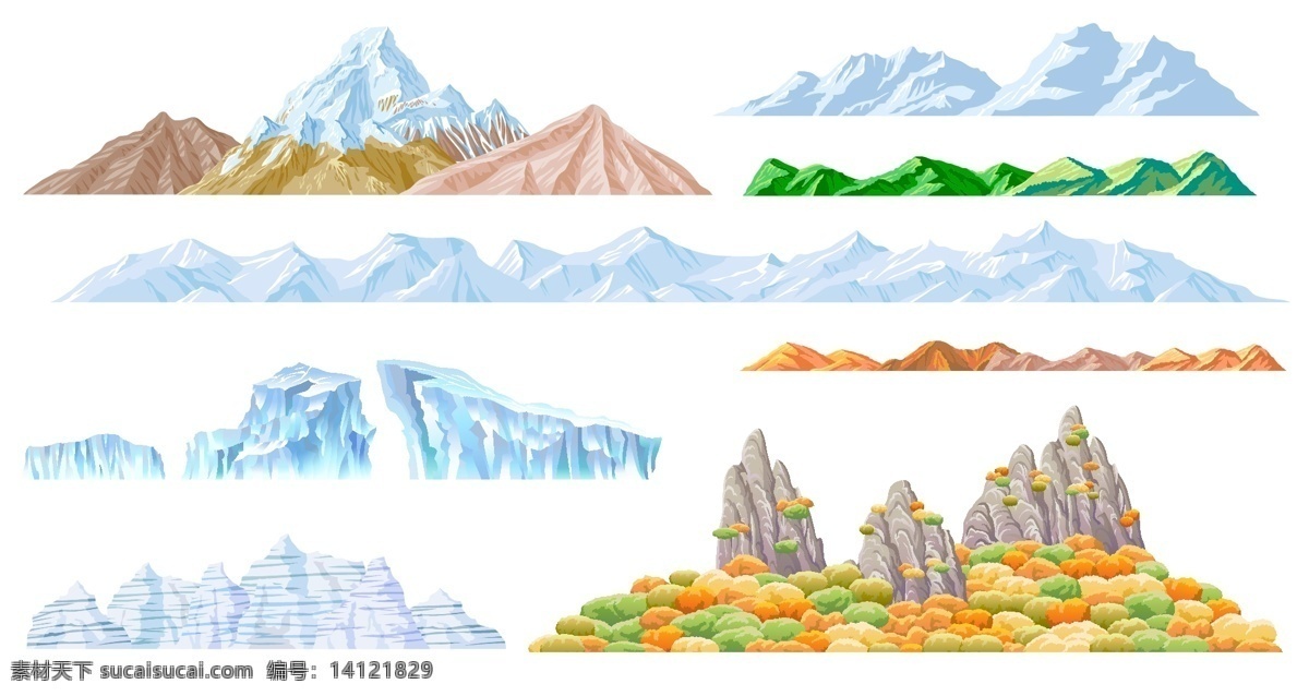 山脉 矢量 卡通素材 矢量潮流 矢量卡通 矢量图 中国元素 其他矢量图
