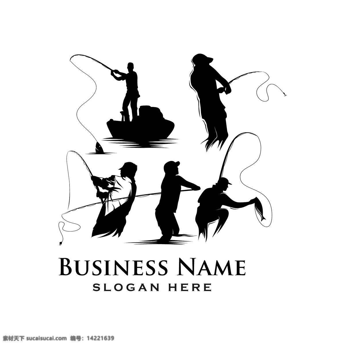钓鱼 log 标识设计 经典 矢量标牌 钓鱼标志 钓鱼标签 log设计 图标字母数字 标志图标 企业 logo 标志