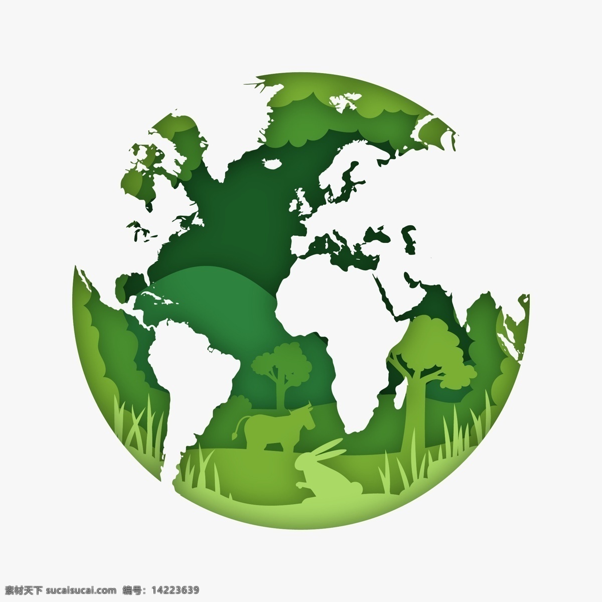 绿色地球 节能 环保 绿色 地球 森林 生态