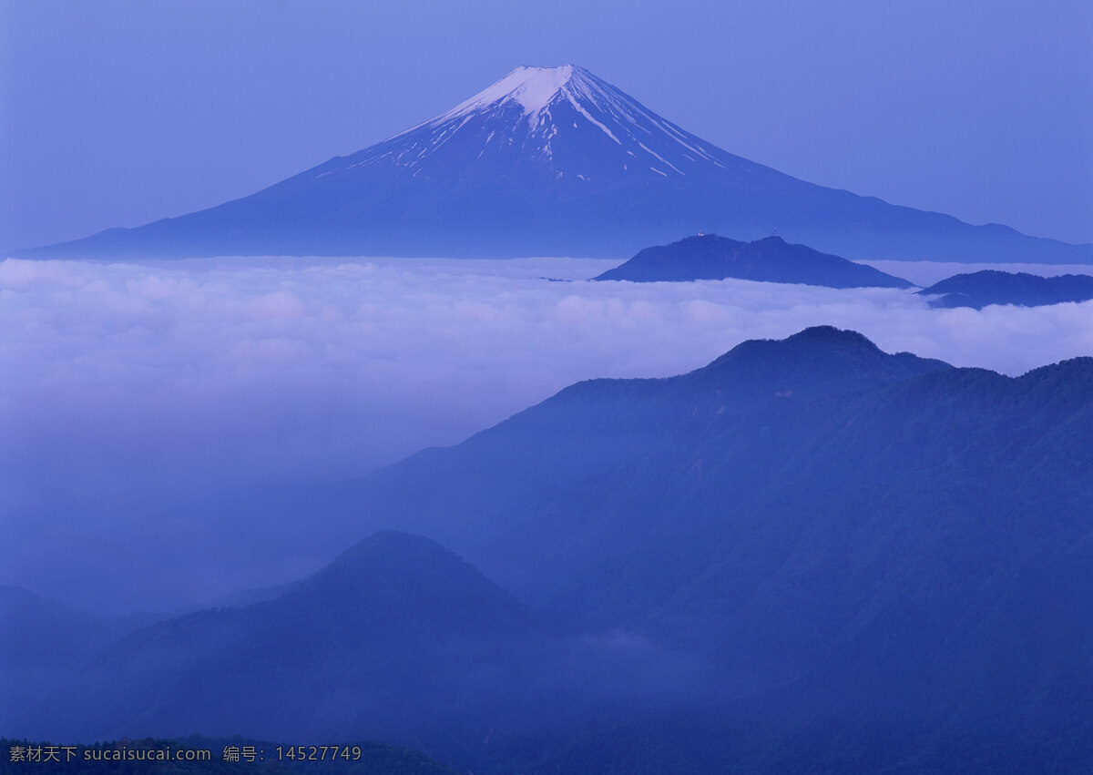 富士山 日本 雪山 旅游 国外旅游 37樱花 自然景观 自然风景 蓝色