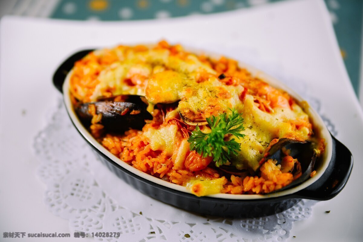 意式海鲜焗饭 焗饭 海鲜焗饭 海鲜炒米饭 炒米饭 餐饮美食 传统美食