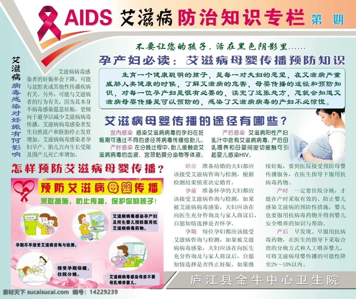 艾滋病 防治知识 艾滋病宣传 宣传 专栏 传播途径 免疫 缺乏 综合症 母婴传播 宫内感染 产时感染 产后感染 展板模板 广告设计模板 源文件