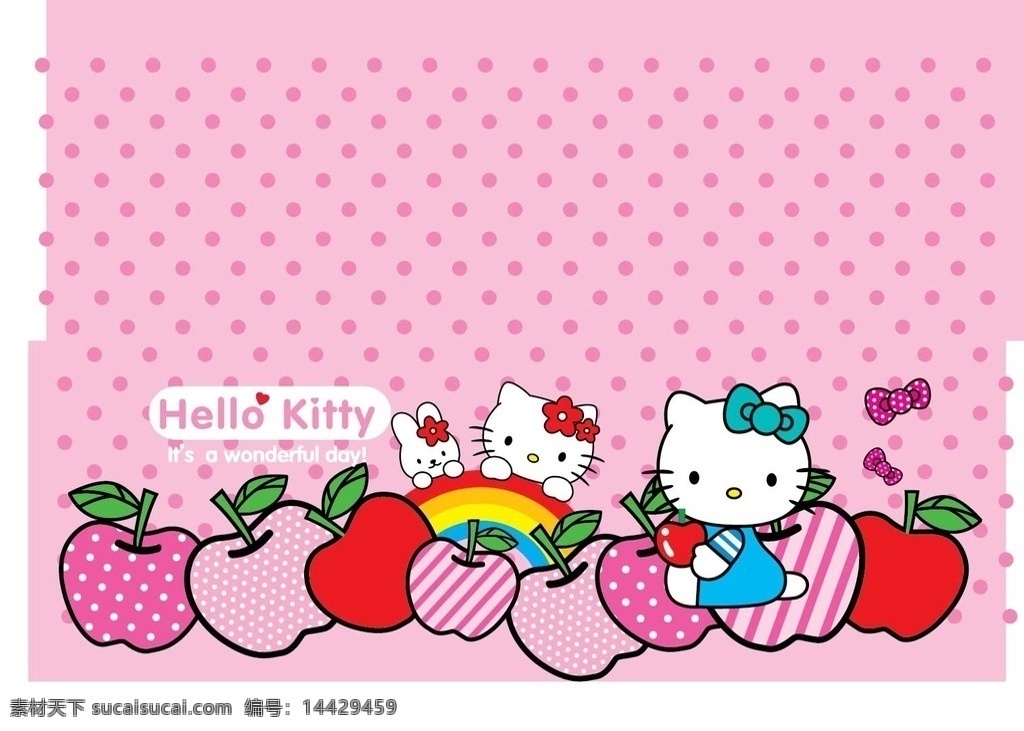 kt猫 hellokitty 苹果 粉色 笔袋 卡通 卡通设计