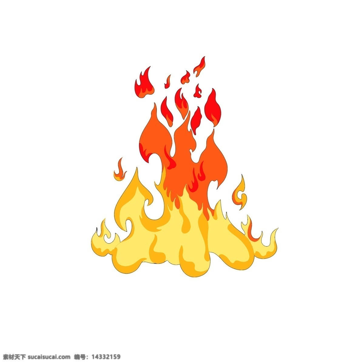 火焰 红色 橙色 扁平化 效果 元素 黄色 燃烧 火苗 火烧气氛 红黄系列 大火火苗 橙色火苗 大火