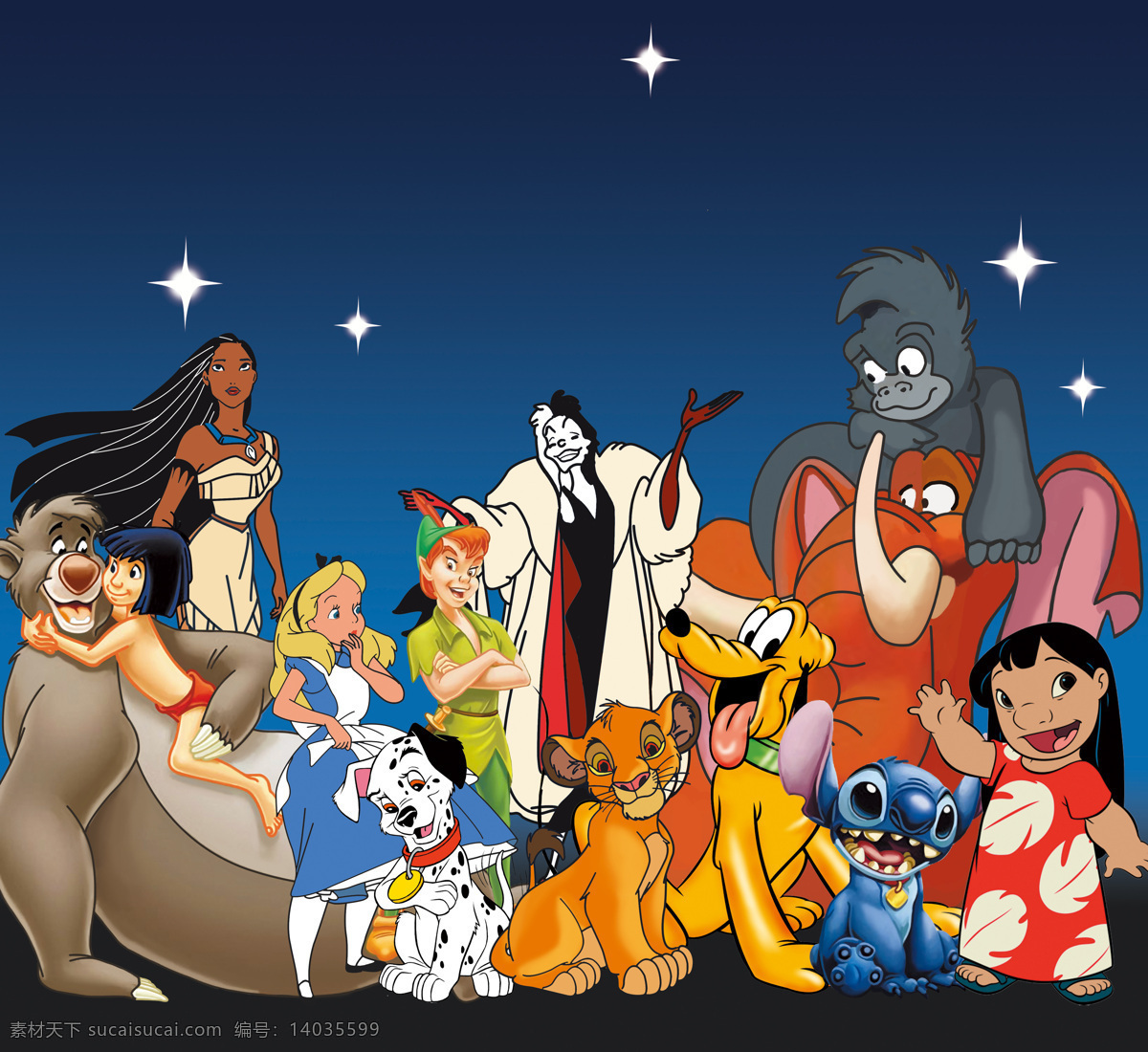迪士尼集合 迪士尼 集合 卡通 动画 电影 斑点狗 狮子王 米老鼠 唐老鸭