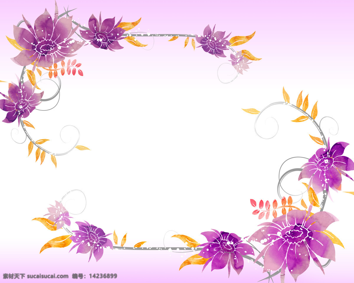 紫色花环 紫色背景墙 花朵 背景设计 平面设计 室内设计 电视背景墙 高清图片 效果图 白色