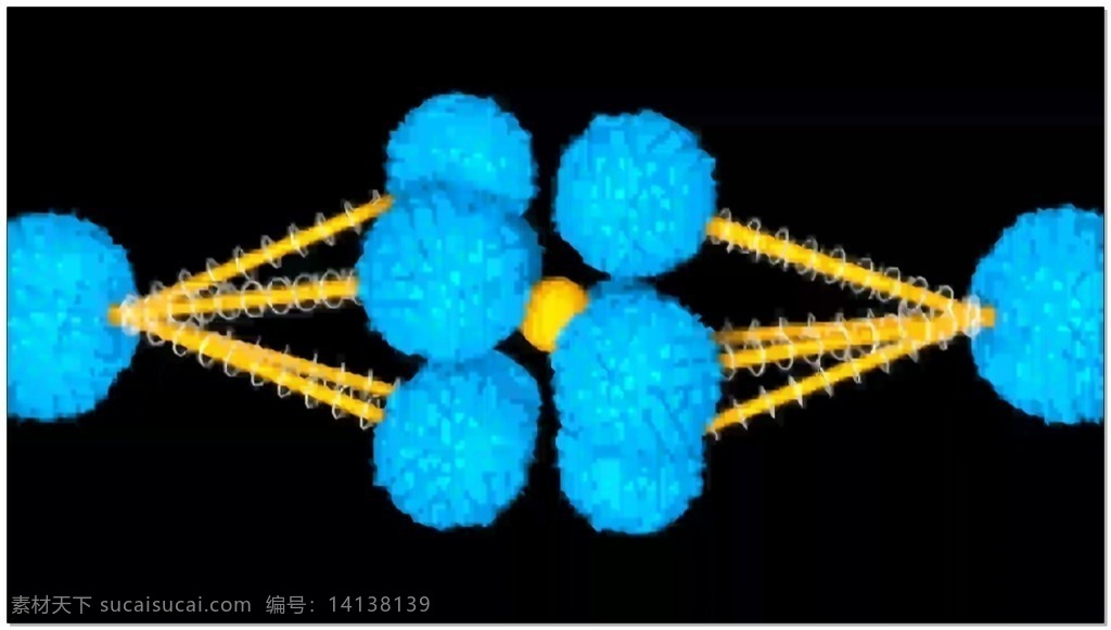 动态 视频 蓝色 小球 高清视频素材 视频素材 动态视频素材 圆圈 黄色 木棍
