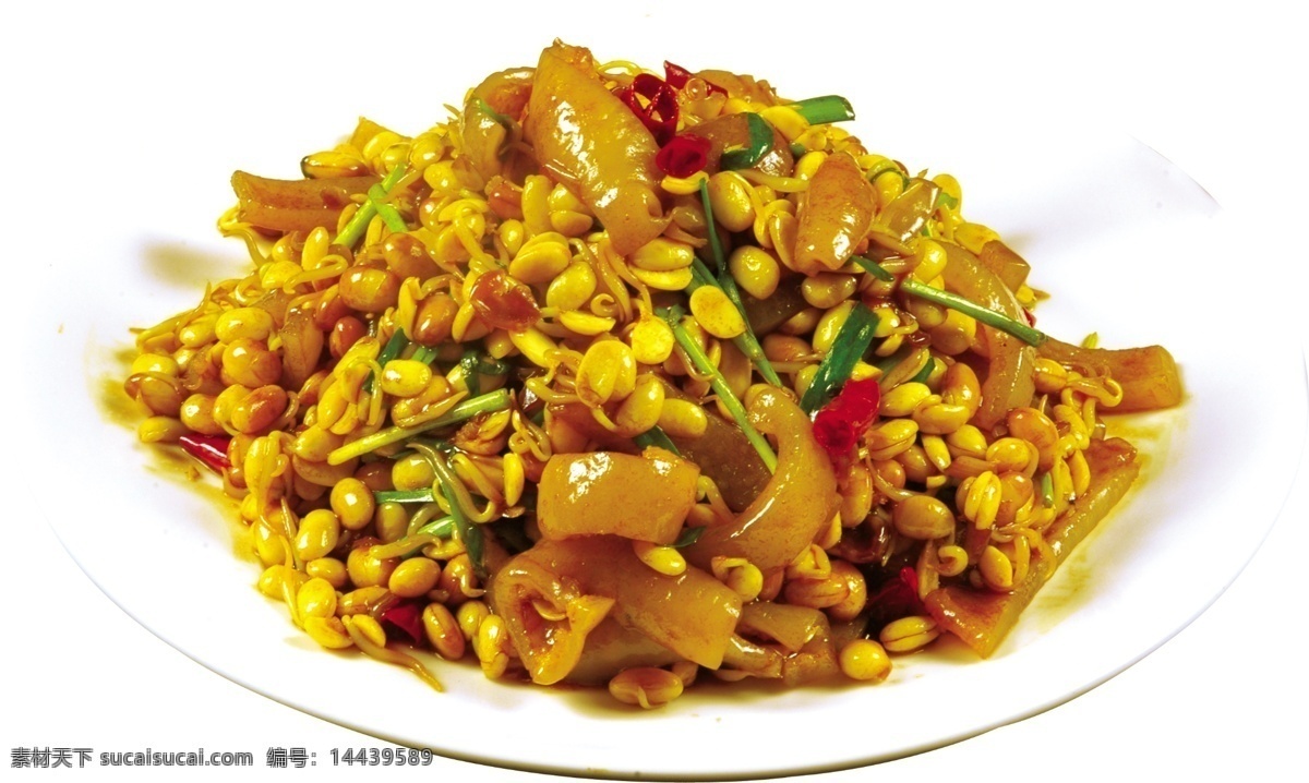 黄豆芽炒肉皮 高清 菜牌 招牌菜 传统菜 菜单菜谱