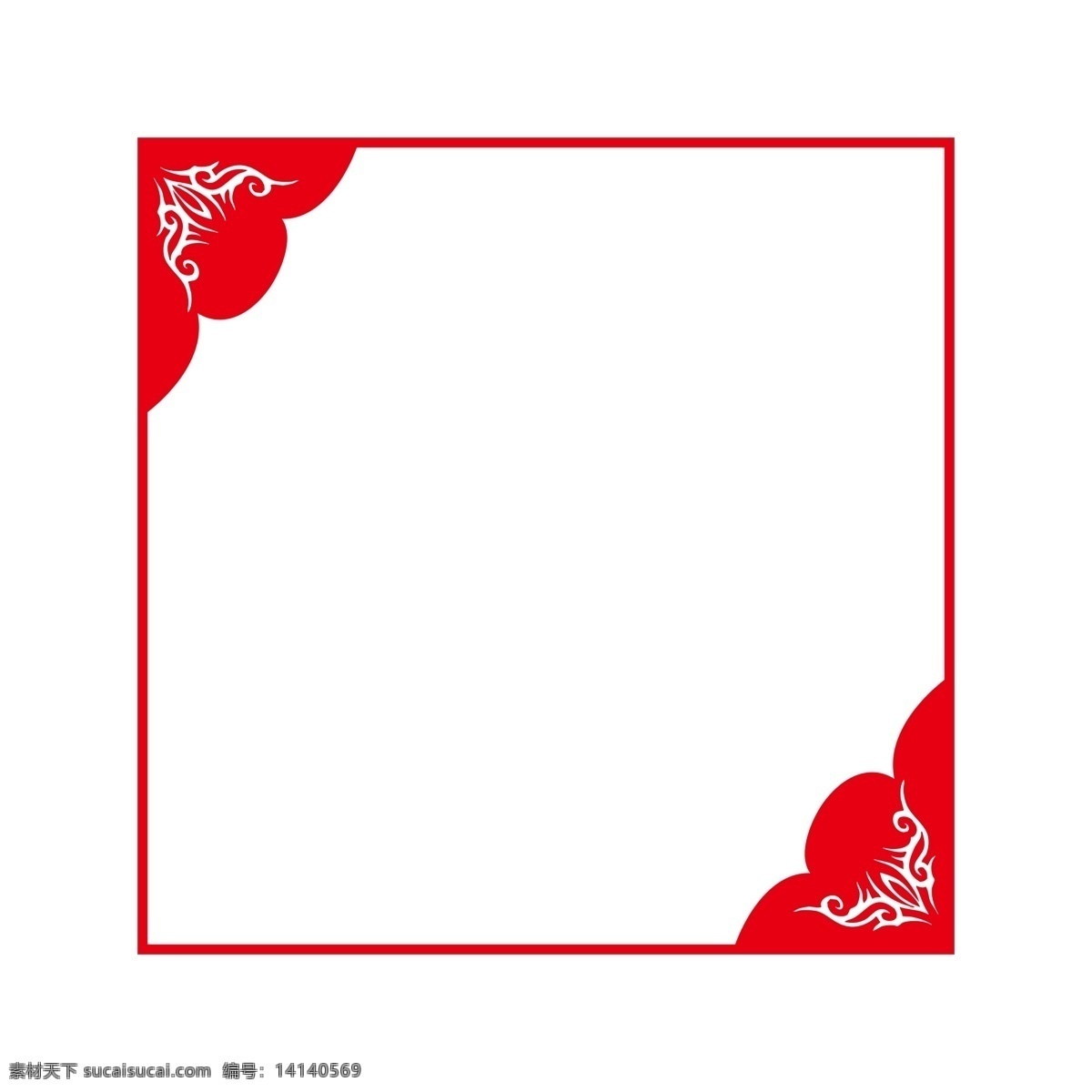 简约 矩形 花纹 中国 风 红色 纹理 边框 中国风 纹理边框