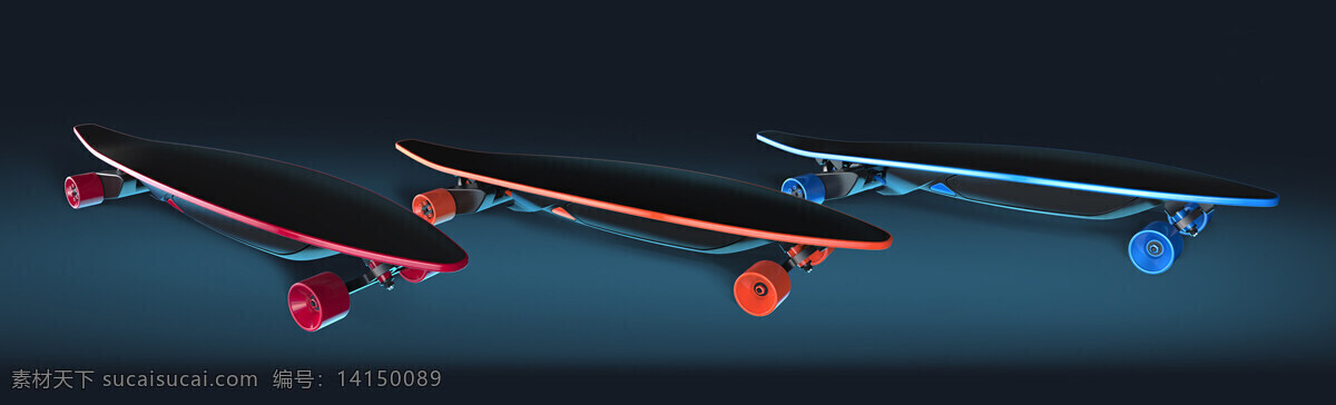 炫 酷 电动 滑板 产品 极光红 极光蓝 运动户外
