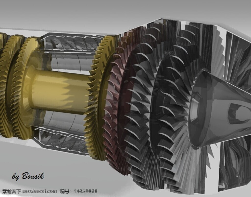 喷气发动机 航空 建筑 军事 汽车 航空航天 3d模型素材 建筑模型