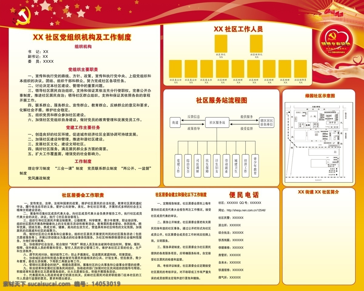 社区展板 宣传栏 党 郭明义爱心 爱心 社区介绍 展板模板 广告设计模板 源文件