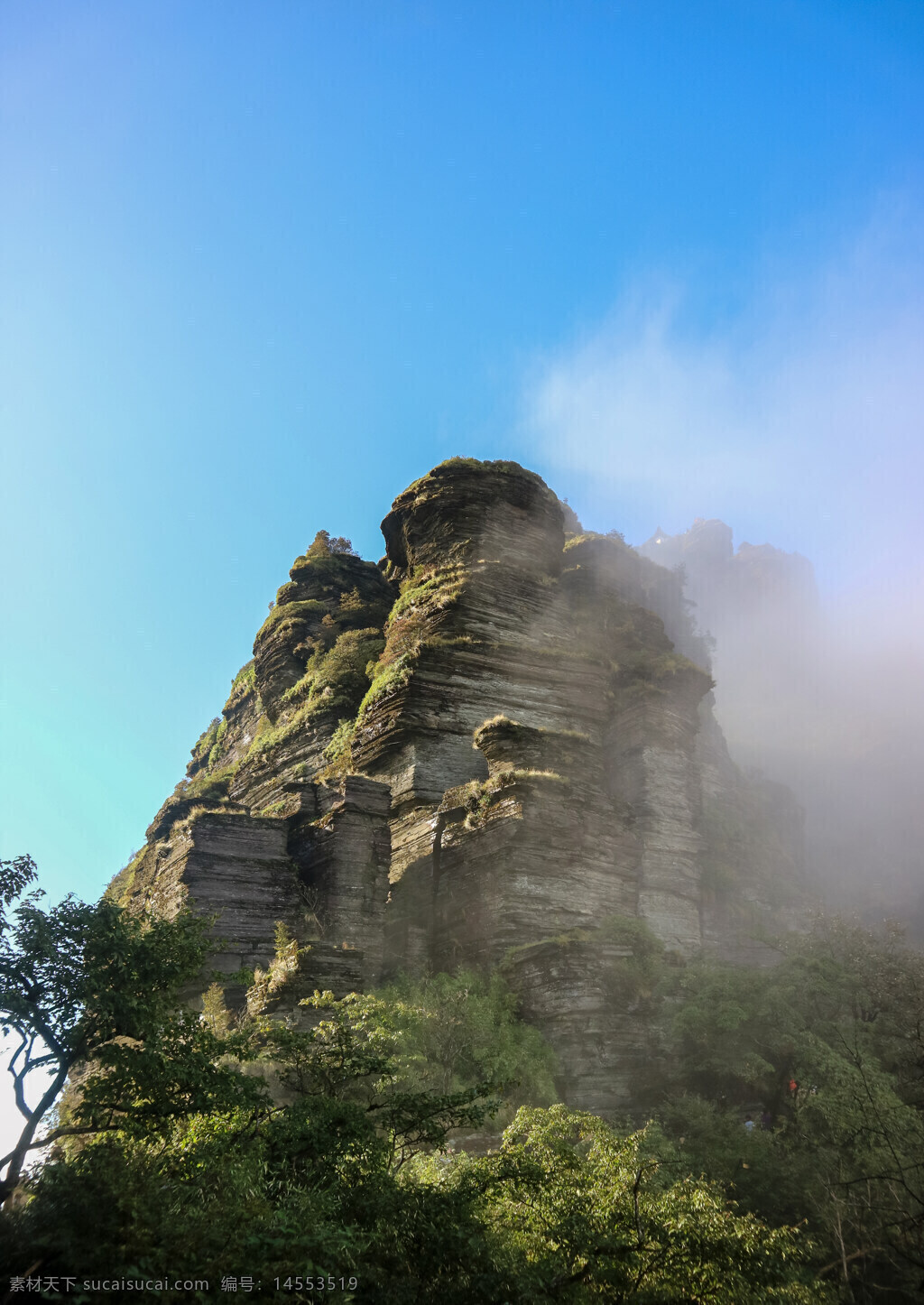 旅游目的地 旅行 岩层 风景 天空 岩石 旅游 贵州 铜仁 梵净山 地形 云海 红云金顶 自然风景 世界自然遗产