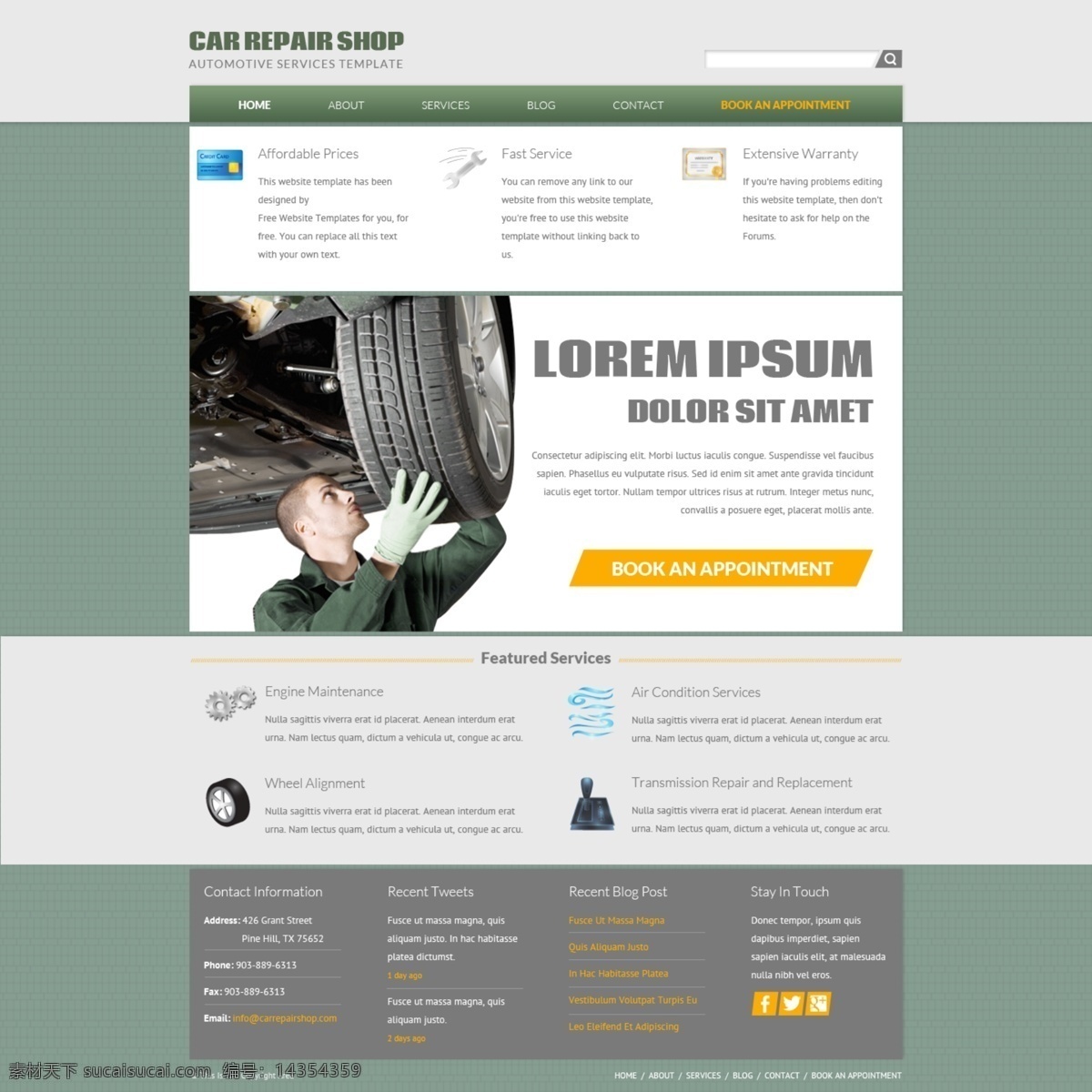 汽车 修理厂 网站 模板 psd素材 材料 网页模板 修复 网页 元素 文件 网页素材 网页界面设计