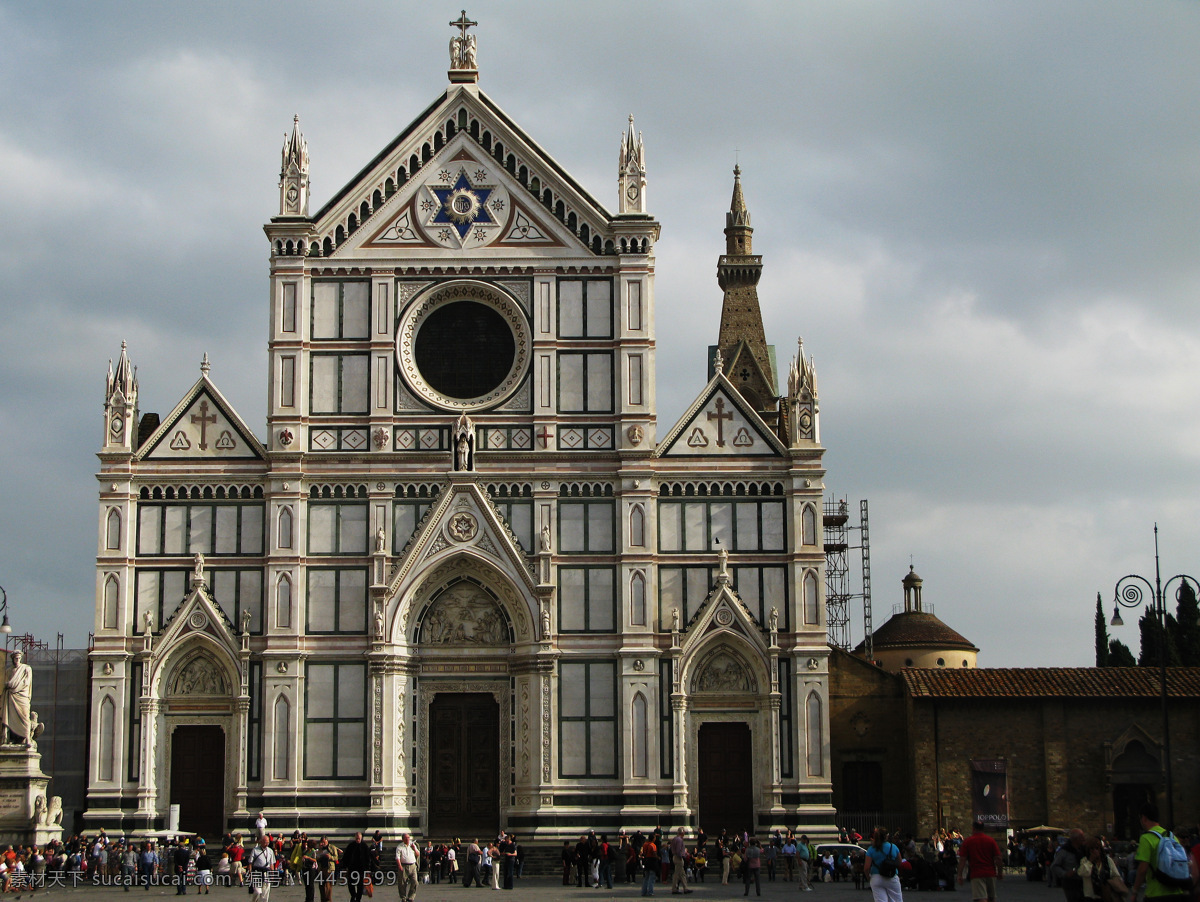 弗洛伦撒 意大利 广场 教堂 游人 西欧掠影 国外旅游 旅游摄影