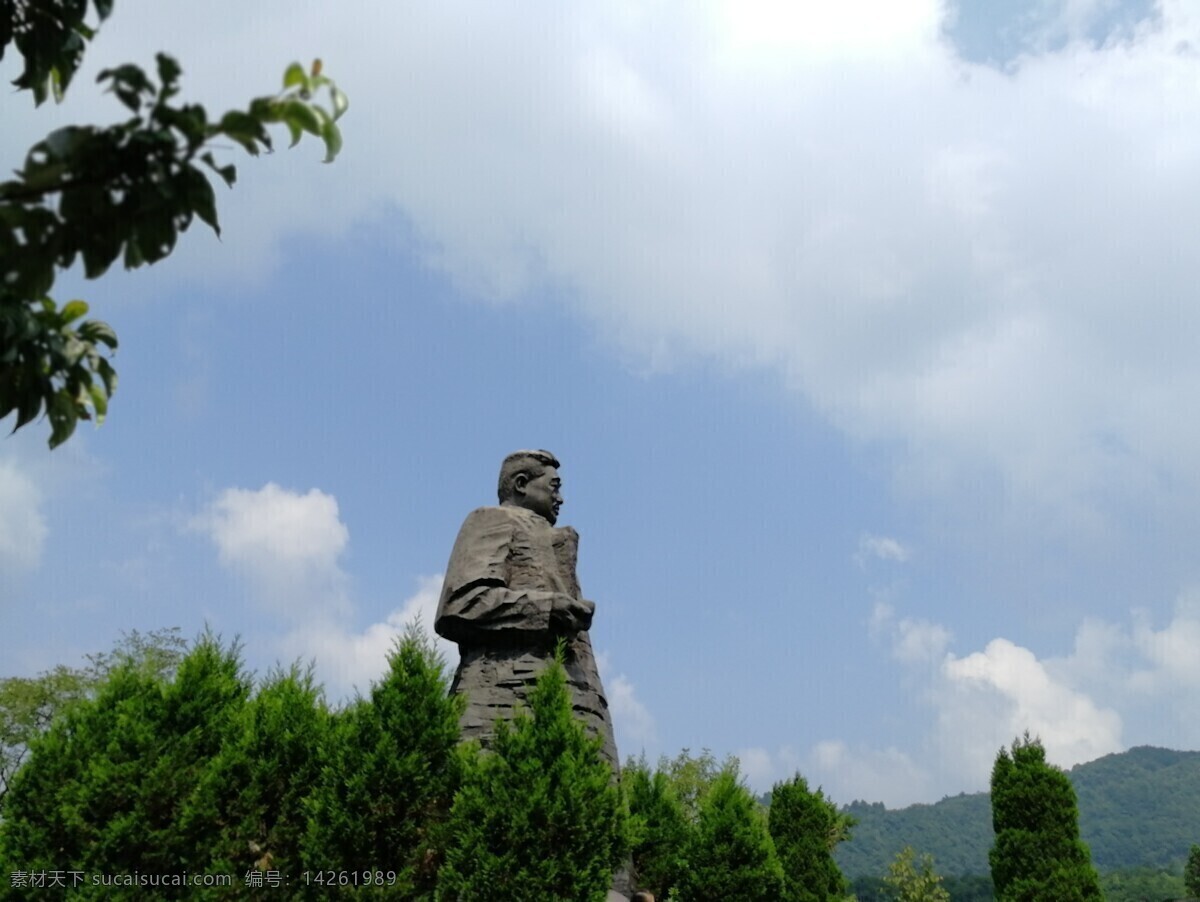 贺龙元帅 天门山 张家界 风景 雕塑 蓝天 湖南 旅游摄影 国内旅游