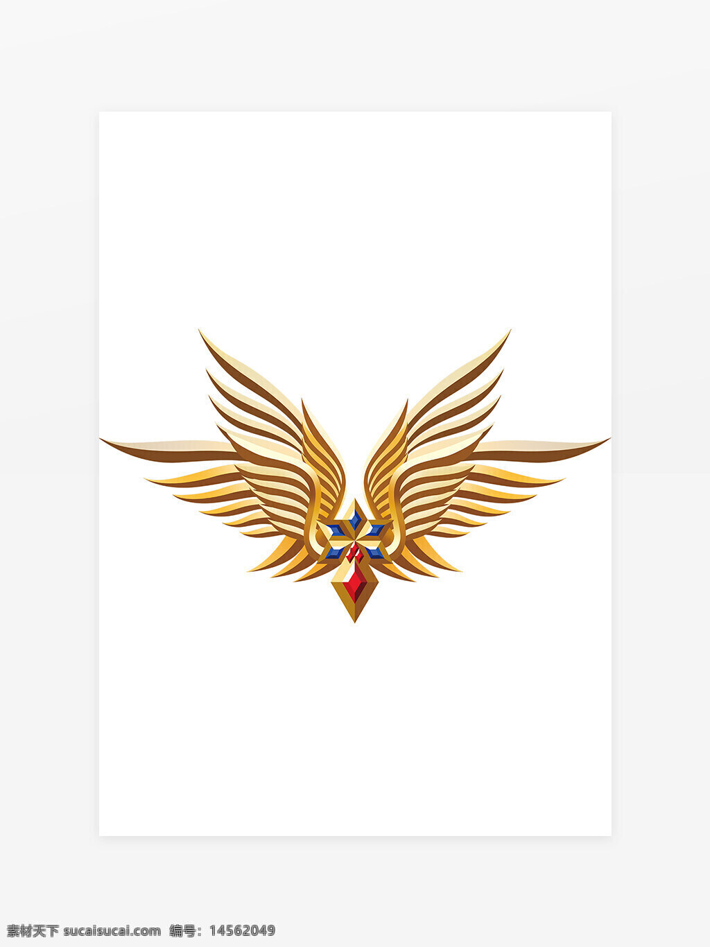 翅膀 金色翅膀 3d翅膀 立体logo 浮雕图案