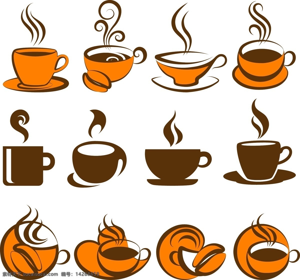 咖啡 咖啡杯 咖啡设计 咖啡标签 咖啡图标 手绘咖啡 coffee 餐饮美食 生活百科