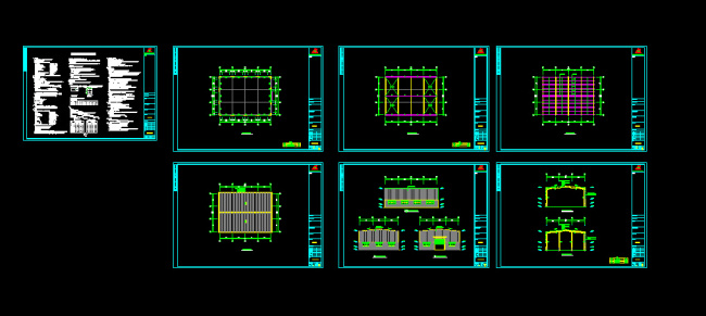 钢结构 厂房 说明 cad 图纸 dwg文件 厂房图纸 cad素材