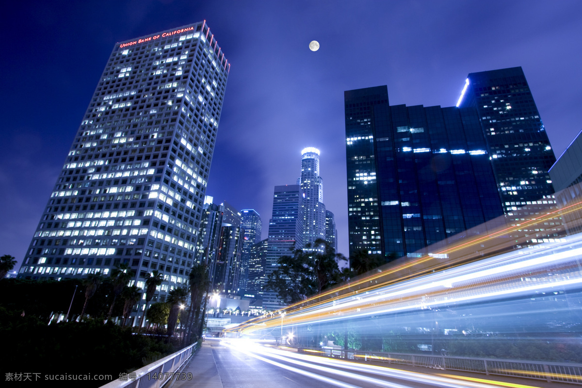 城市夜景 城市 夜景 高速公路 流光 车流 灯光 素材图库 自然景观 建筑景观