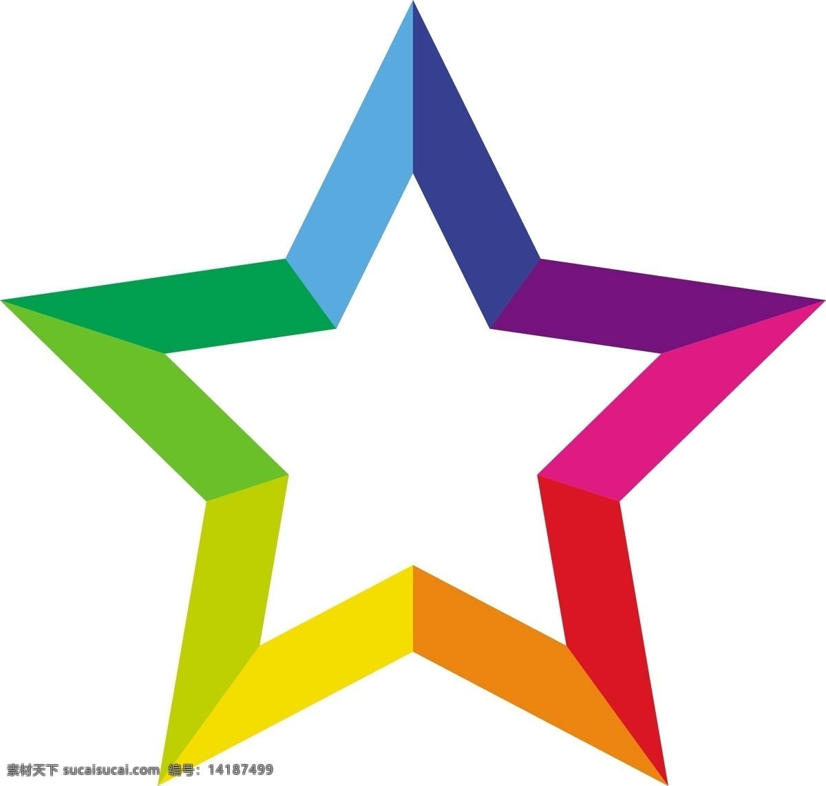 彩色 五角星 矢量 彩色五角星 五角星矢量 五角星素材 星星 星星标志 共享设计矢量 标志图标 其他图标