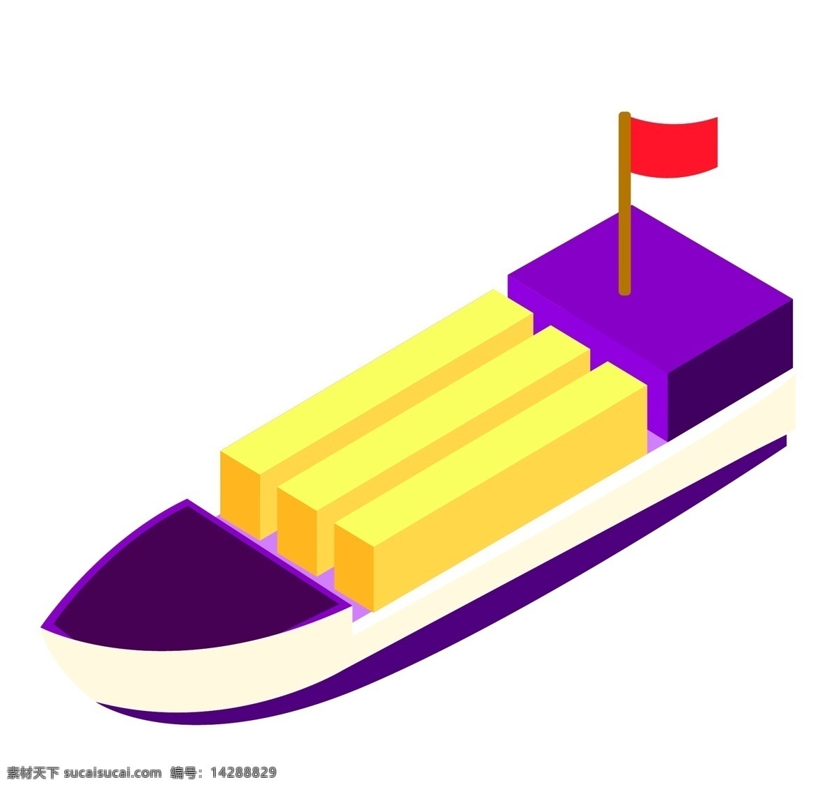 紫色 轮船 装饰 插画 紫色的轮船 海上轮船 红色的旗帜 漂亮的轮船 轮船装饰 轮船插画 交通工具轮船