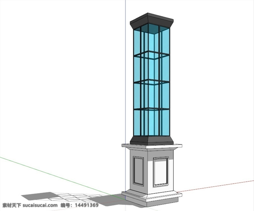 景观灯柱 景观 灯柱 景观模型 灯柱模型 3d 效果图 sketchup 3d设计 室外模型 skp