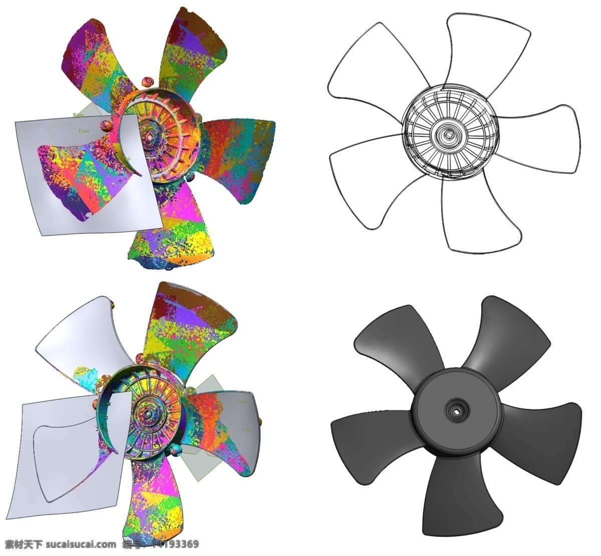 散热器 风扇 geomagic 快速成型 3d模型素材 其他3d模型