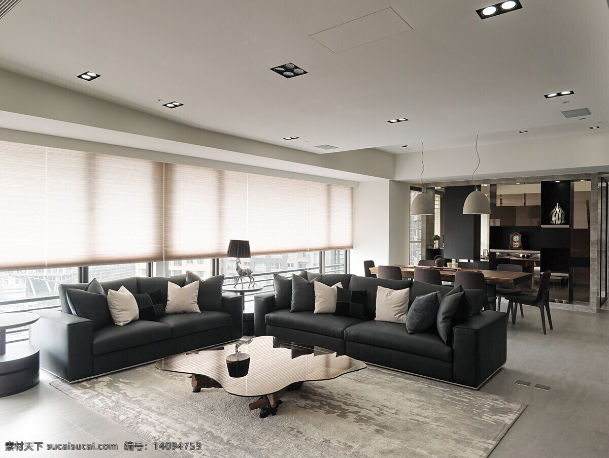现代 客厅 效果图 暗色沙发 搭配效果图 地毯 家居装饰品 家装效果图 室内软装图 现代装修