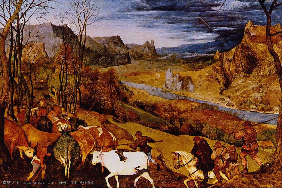 传世名画 大地 风景 绘画 绘画书法 景色 马车 骑马 传世 名画 设计素材 模板下载 马 人物 树林 树木 树 油画 艺术 艺术品 放牧 天空 文化艺术